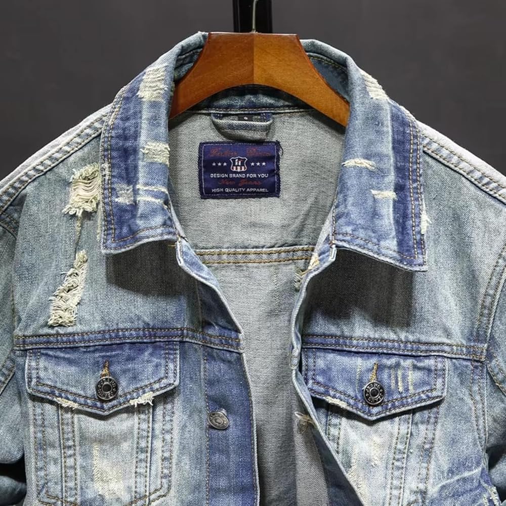 Amazon.com: BDSWDSRT Spring and autumn Denim Jackets Men